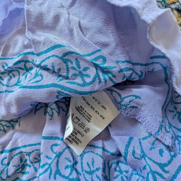 HD in Paris Purple Silk Tank 0P Anthropologie European Summer Cami Lavender - Picture 5 of 7